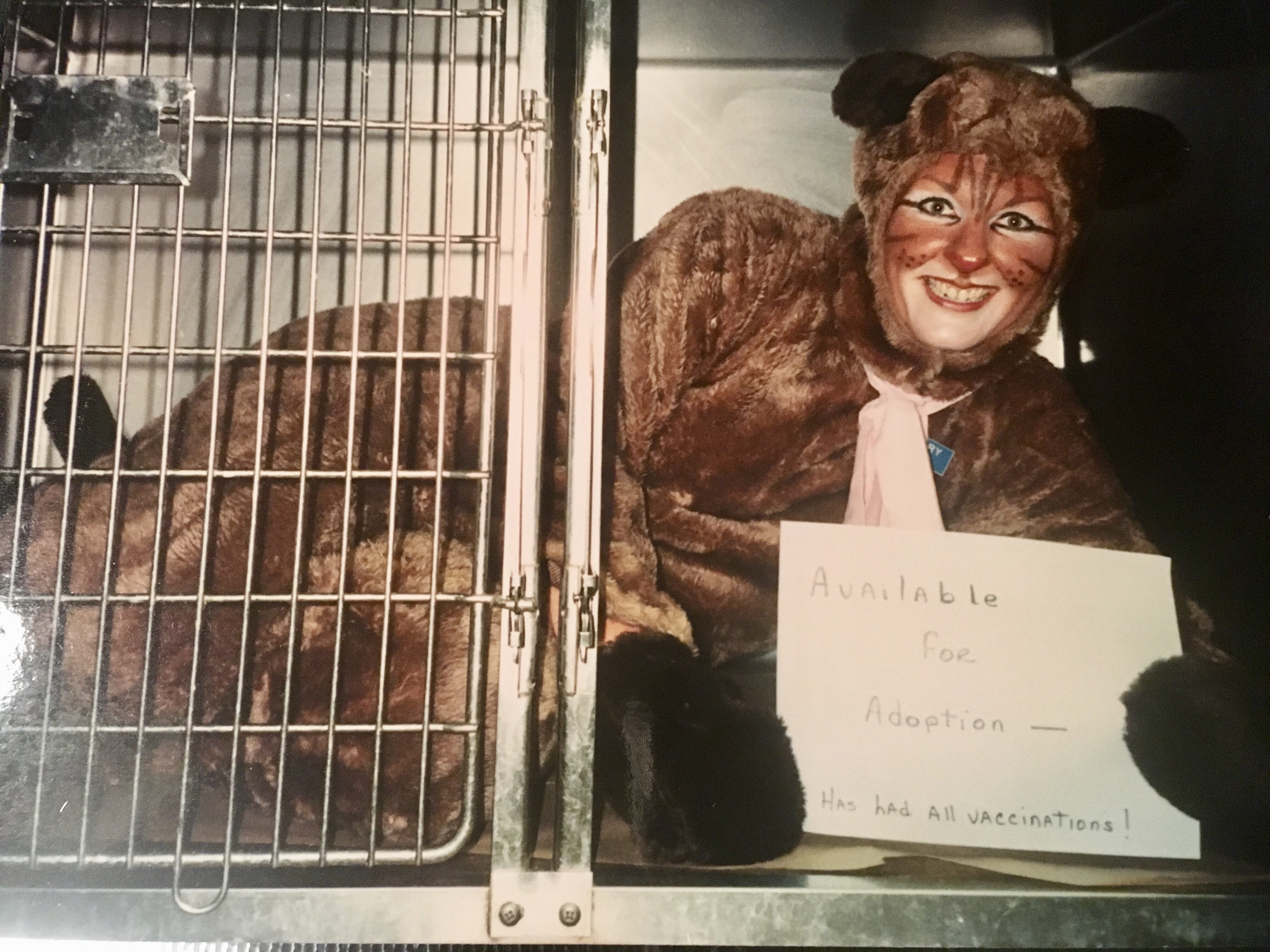 Rosemary dressed at cat Halloween 1989. 
Cats and Halloween